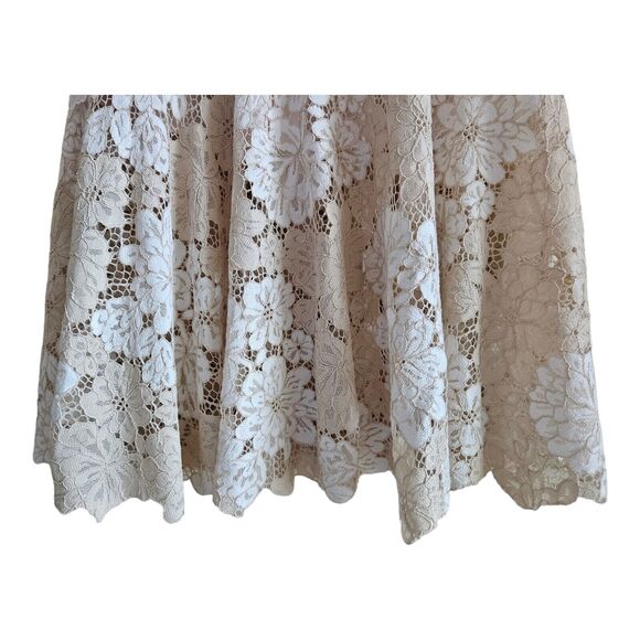 SAYLOR Women’s S Maggy Dress Ivory Beige Floral Lace Bridal Shower Wedding Lined - Picture 6 of 10